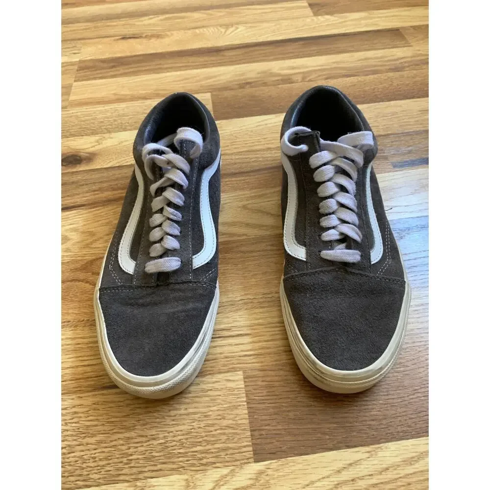 Vans Off The Wall Sneakers M 8, W 9.5 Dark Gray Pig Suede Skate Sporting